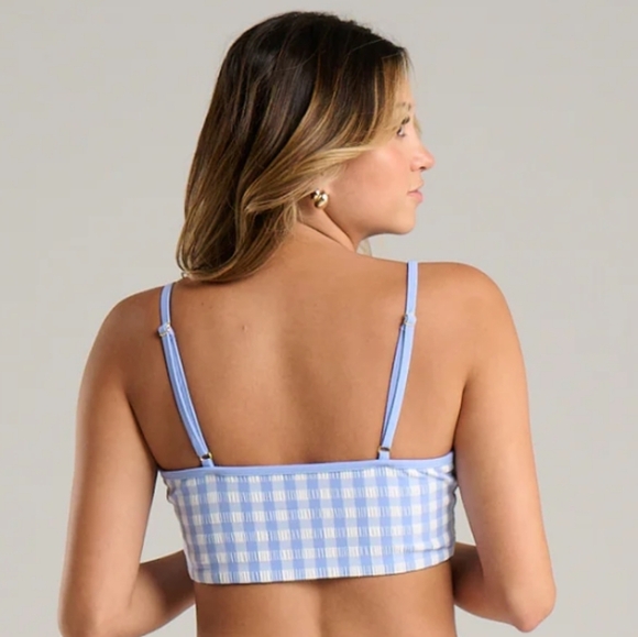 2/$25-Quintsoul Gingham Bikini Size Small NWOT Reversible Cami Top & Low Rise - Picture 8 of 13